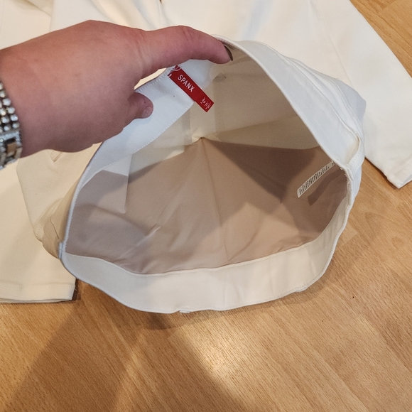 NWT Spanx SPANXshape White EveryWear Ankle Skinny Jeans Size Large Stretch Denim - Picture 12 of 16